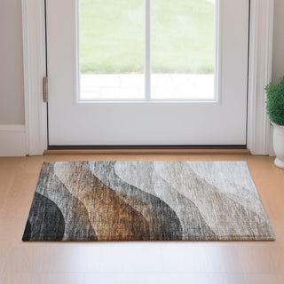 Dalyn Neo NO1 Khaki Machine Washable Area Rug Scatter Lifestyle Image Feature