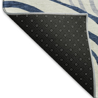 Dalyn Neo NO10 Blue Machine Washable Area Rug Backing Image