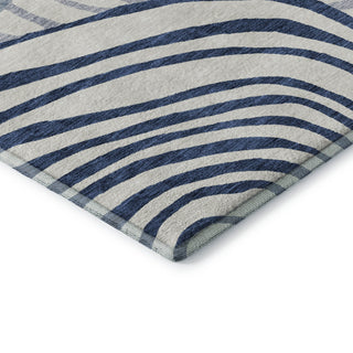 Dalyn Neo NO10 Blue Machine Washable Area Rug Corner Image