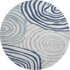Dalyn Neo NO10 Blue Machine Washable Area Rug Round Main Image