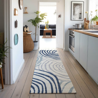Dalyn Neo NO10 Blue Machine Washable Area Rug Runner Lifestyle Image Feature