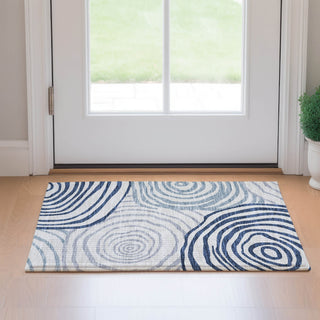 Dalyn Neo NO10 Blue Machine Washable Area Rug Scatter Lifestyle Image Feature
