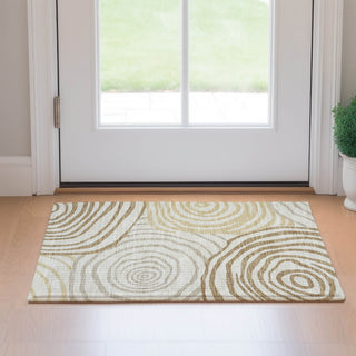 Dalyn Neo NO10 Gold Machine Washable Area Rug Scatter Lifestyle Image Feature