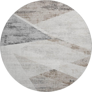 Dalyn Neo NO11 Silver Machine Washable Area Rug Round Main Image