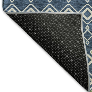 Dalyn Neo NO12 Navy Machine Washable Area Rug Backing Image