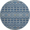 Dalyn Neo NO12 Navy Machine Washable Area Rug Round Main Image