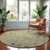Dalyn Neo NO12 Sage Machine Washable Area Rug Round Lifestyle Image Feature