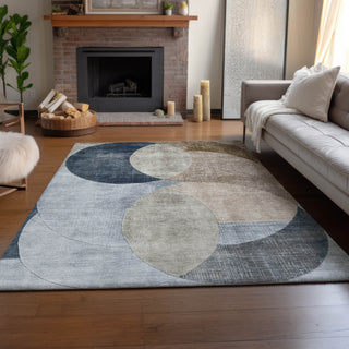 Dalyn Neo NO13 Sky Machine Washable Area Rug Lifestyle Image Feature