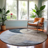 Dalyn Neo NO13 Sky Machine Washable Area Rug Round Lifestyle Image Feature