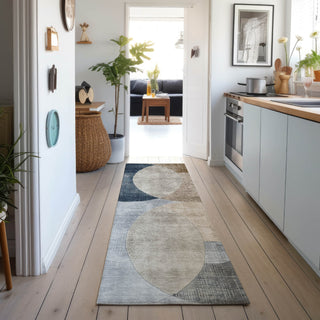 Dalyn Neo NO13 Sky Machine Washable Area Rug Runner Lifestyle Image Feature