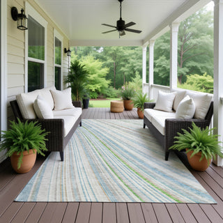 Dalyn Neo NO14 Ivory Machine Washable Area Rug Outdoor Lifestyle Image Feature