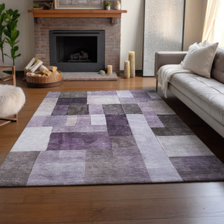 Dalyn Neo NO15 Eggplant Machine Washable Area Rug Lifestyle Image Feature