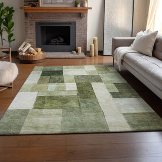 Dalyn Neo NO15 Sage Machine Washable Area Rug Lifestyle Image Feature