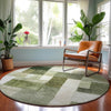 Dalyn Neo NO15 Sage Machine Washable Area Rug Round Lifestyle Image Feature