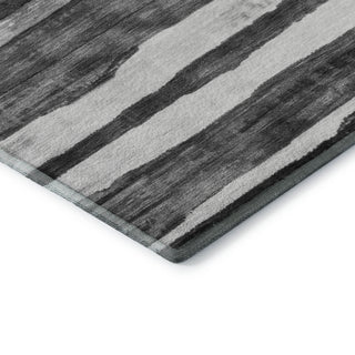 Dalyn Neo NO16 Charcoal Machine Washable Area Rug Corner Image