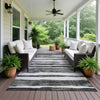 Dalyn Neo NO16 Charcoal Machine Washable Area Rug Outdoor Lifestyle Image Feature