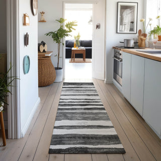 Dalyn Neo NO16 Charcoal Machine Washable Area Rug Runner Lifestyle Image Feature