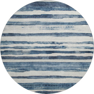 Dalyn Neo NO16 Denim Machine Washable Area Rug Round Main Image