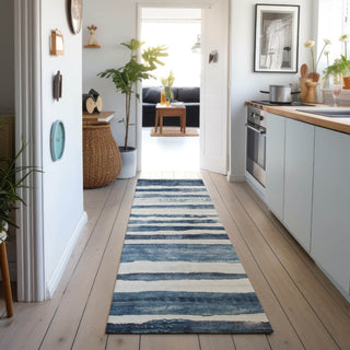 Dalyn Neo NO16 Denim Machine Washable Area Rug Runner Lifestyle Image Feature