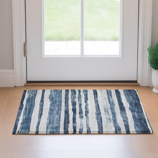 Dalyn Neo NO16 Denim Machine Washable Area Rug Scatter Lifestyle Image Feature