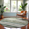 Dalyn Neo NO16 Sage Machine Washable Area Rug Round Lifestyle Image Feature