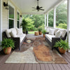 Dalyn Neo NO2 Coffee Machine Washable Area Rug Outdoor Lifestyle Image Feature
