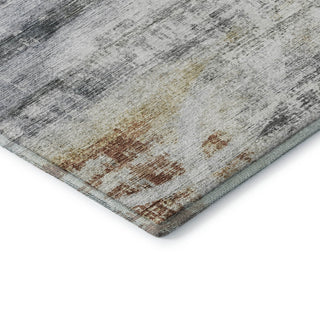 Dalyn Neo NO3 Silver Machine Washable Area Rug Corner Image