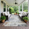 Dalyn Neo NO3 Silver Machine Washable Area Rug Outdoor Lifestyle Image Feature