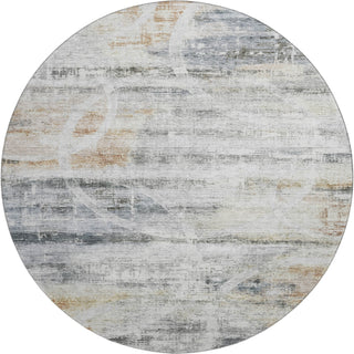 Dalyn Neo NO3 Silver Machine Washable Area Rug Round Main Image