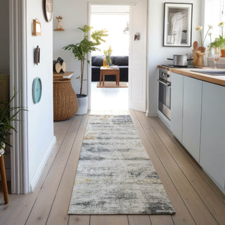 Dalyn Neo NO3 Silver Machine Washable Area Rug Runner Lifestyle Image Feature
