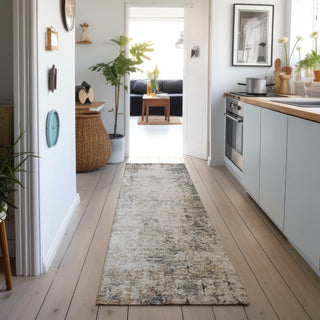 Dalyn Neo NO4 Putty Machine Washable Area Rug Runner Lifestyle Image Feature
