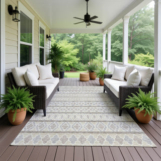 Dalyn Neo NO5 Ivory Machine Washable Area Rug Outdoor Lifestyle Image Feature