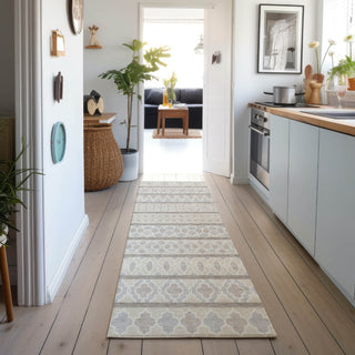 Dalyn Neo NO5 Ivory Machine Washable Area Rug Runner Lifestyle Image Feature