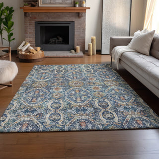 Dalyn Neo NO6 Denim Machine Washable Area Rug Lifestyle Image Feature