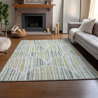 Dalyn Neo NO8 Sage Machine Washable Area Rug Lifestyle Image Feature