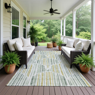 Dalyn Neo NO8 Sage Machine Washable Area Rug Outdoor Lifestyle Image Feature