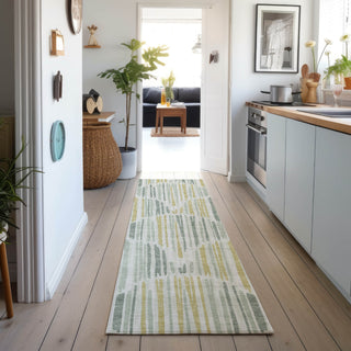 Dalyn Neo NO8 Sage Machine Washable Area Rug Runner Lifestyle Image Feature