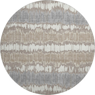 Dalyn Neo NO9 Taupe Machine Washable Area Rug Round Main Image