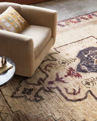 Loloi Nomad NM-02 Mocha / Beige Area Rug Corner Image