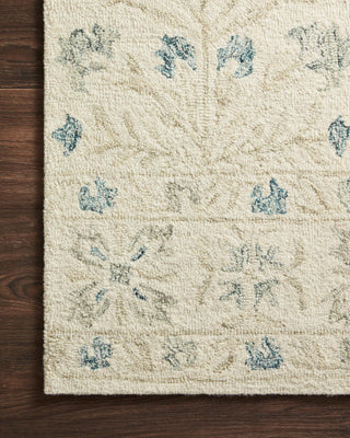 Loloi Norabel NOR-02 Ivory/Grey Area Rug Corner Image