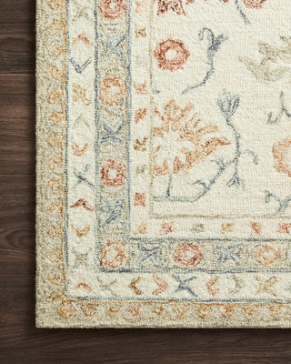 Loloi Norabel NOR-03 Ivory/Rust Area Rug Corner Image