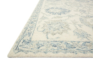 Loloi Norabel NOR-04 Ivory/Blue Area Rug Corner Image