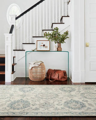 Loloi Norabel NOR-04 Ivory/Blue Area Rug Lifestyle Image Feature