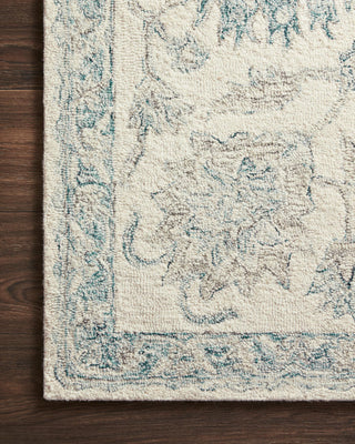 Loloi Norabel NOR-04 Ivory/Blue Area Rug Lifestyle Image Feature