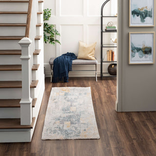 Karastan Memento Nostalgic Blue Area Rug 