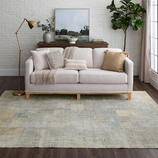 Karastan Memento Nostalgic Blue Area Rug Lifestyle Image Feature