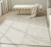 Ck079 Notes NOT01 Ivory Silver Area Rug by Calvin Klein Corner Image