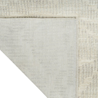 Ck079 Notes NOT01 Ivory Silver Area Rug by Calvin Klein Corner Image
