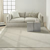Ck079 Notes NOT01 Ivory Silver Area Rug by Calvin Klein Room Image Feature