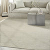 Ck079 Notes NOT01 Ivory Silver Area Rug by Calvin Klein Corner Image
